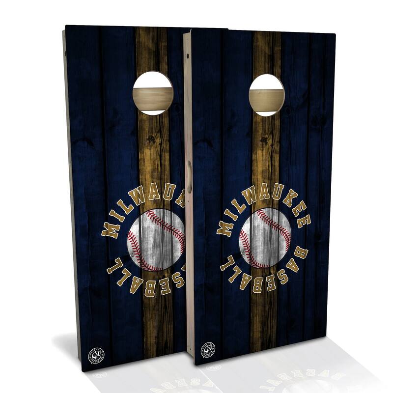 Milwaukee Baseball Outdoor Cornhole Board Set