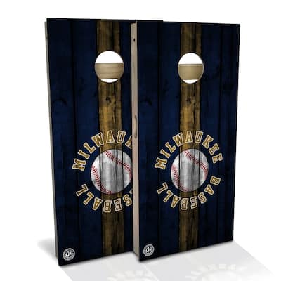 Milwaukee Baseball Outdoor Cornhole Board Set