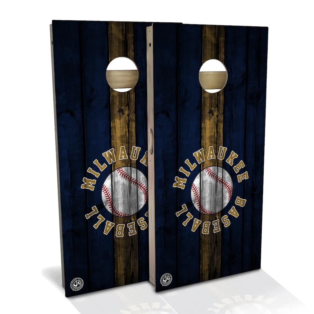 Milwaukee Baseball Outdoor Cornhole Board Set
