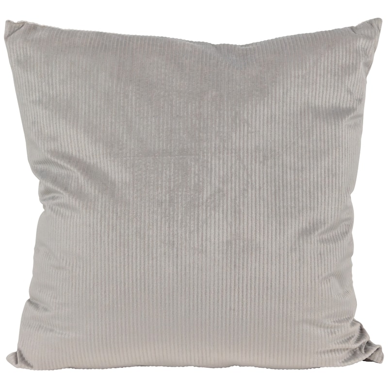 Corduroy Square Throw Pillow - 18" -Gray
