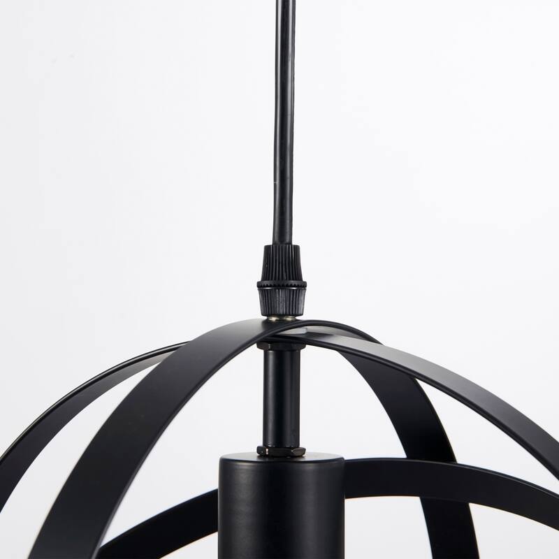 CO-Z Industrial Single Light Globe Pendant Chandelier - Black