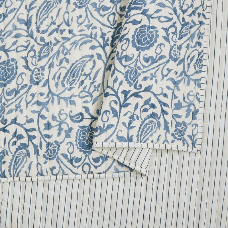 Eden Paisley Gauze 3-Piece Reversible Quilt Set
