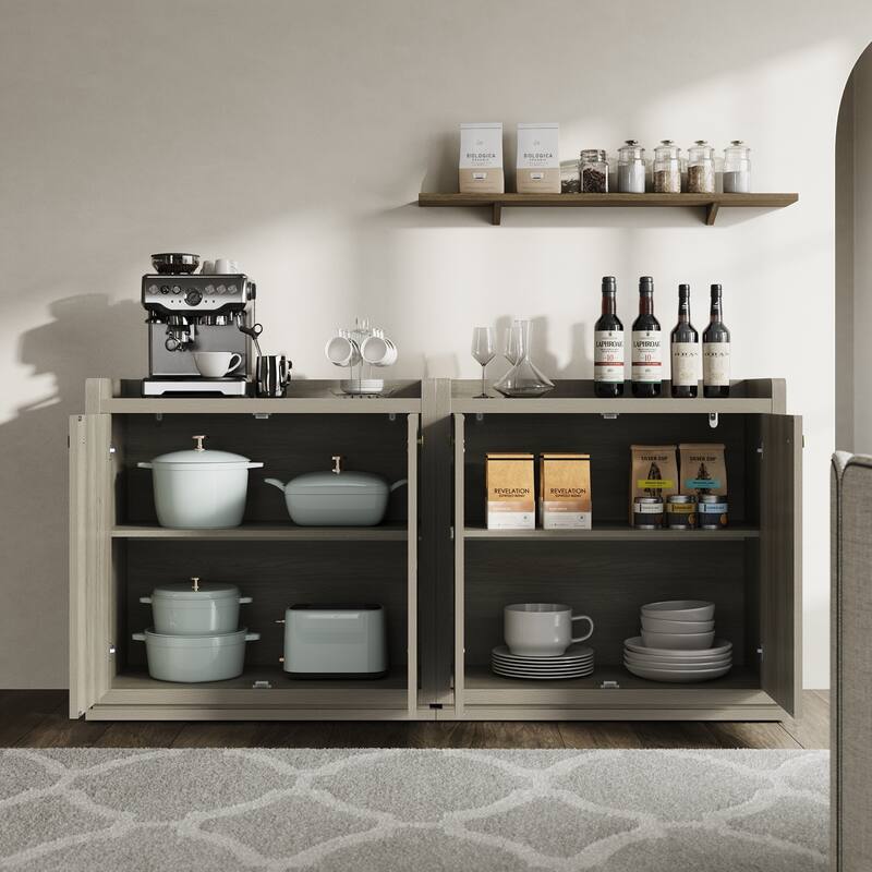 Multifunctional Minimalist Side Cabinet with 3D Design