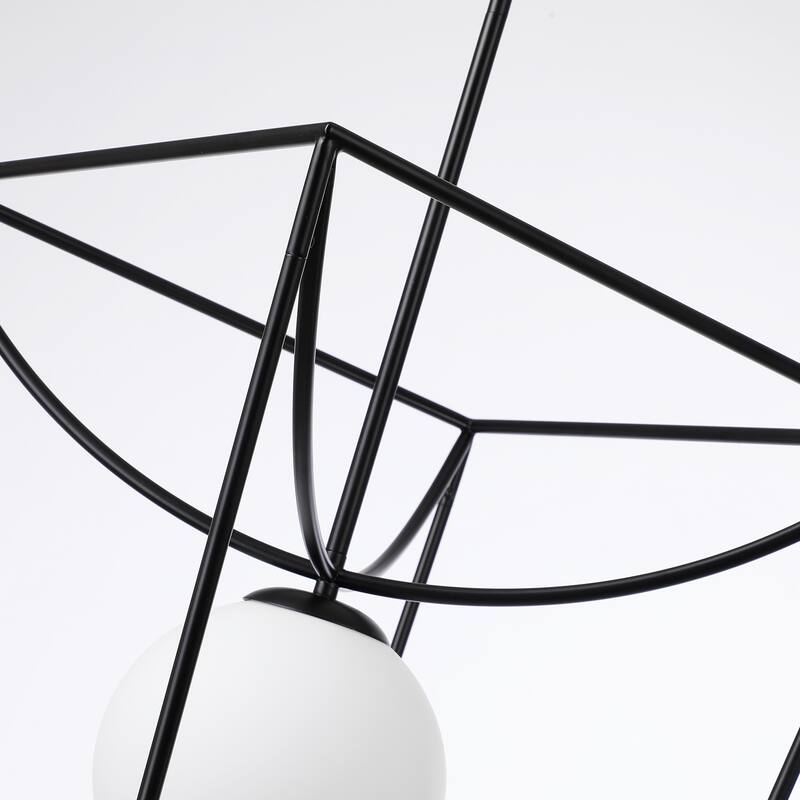 Rochefort Large 1-Light Black Globe Lantern Pendant Light