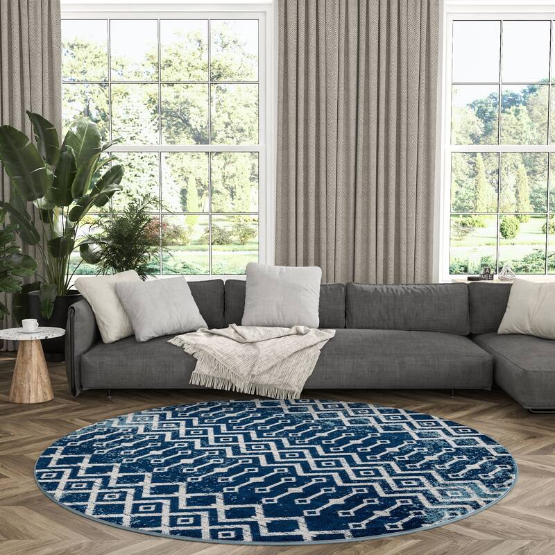 Gematria Moroccan Geometric Indoor Area Rug