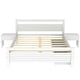 preview thumbnail 12 of 10, Queen Wooden Platform Bed with Drawers, Bedside Tables, and Headboard, White
