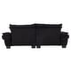 preview thumbnail 6 of 16, 84 Inch Modern Style Sleeper Sofa, Corduroy Upholstered Sofa with Pillows,Deep Seat