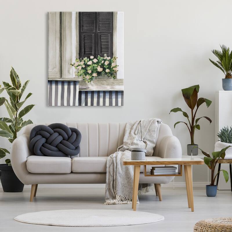 Stupell Window Flower Bouquet Stretched Canvas Wall Art, Design by Lanie Loreth