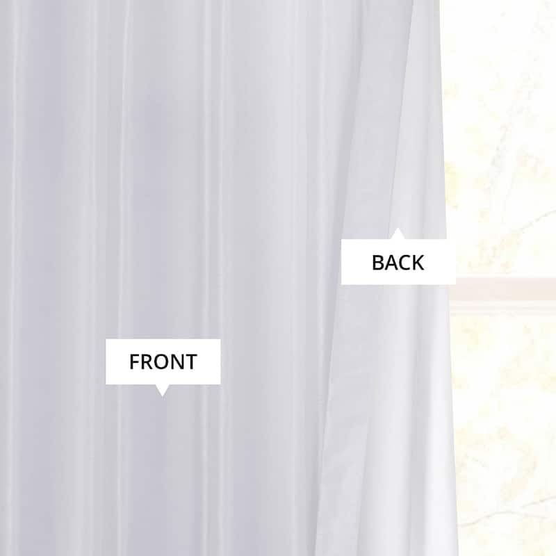Exclusive Fabric Ruched Textured Faux Dupioni Silk Curtain (1 Panel)