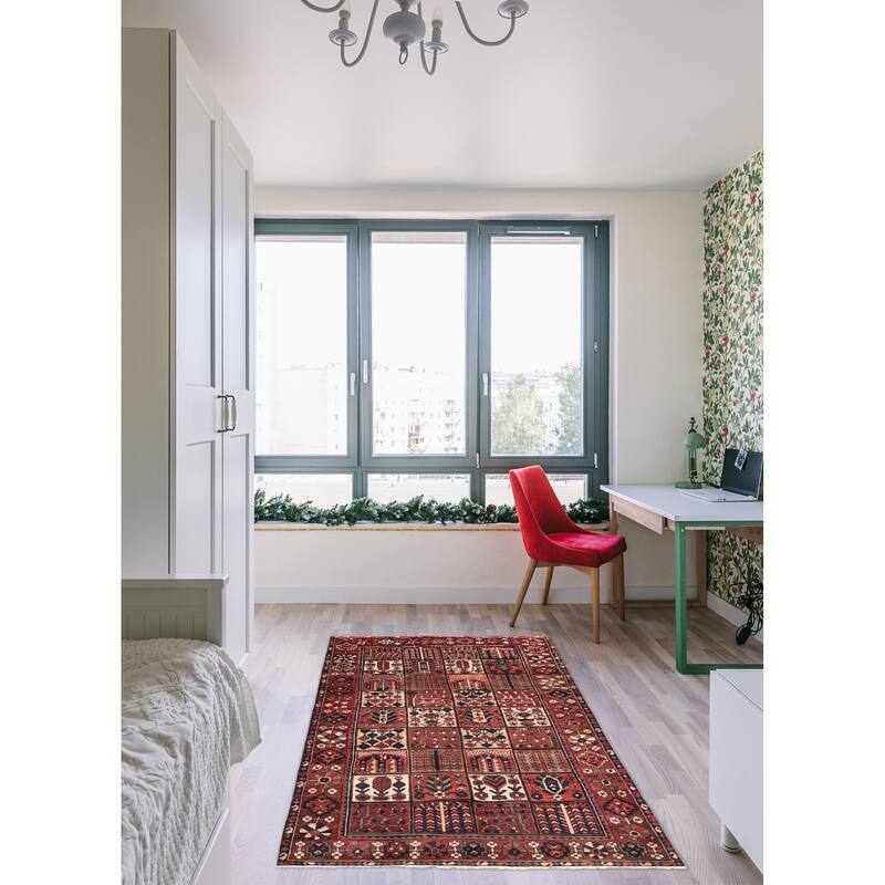 ECARPETGALLERY Hand-knotted Kayseri Vintage Red Wool Rug - 5'3 x 10'5