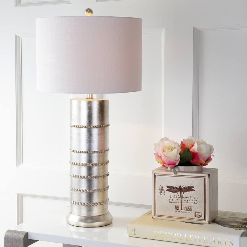 Isabella 31" Resin LED Table Lamp, Silver by JONATHAN Y
