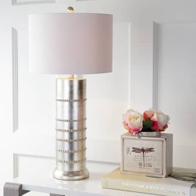 Isabella 31" Resin LED Table Lamp, Silver by JONATHAN Y
