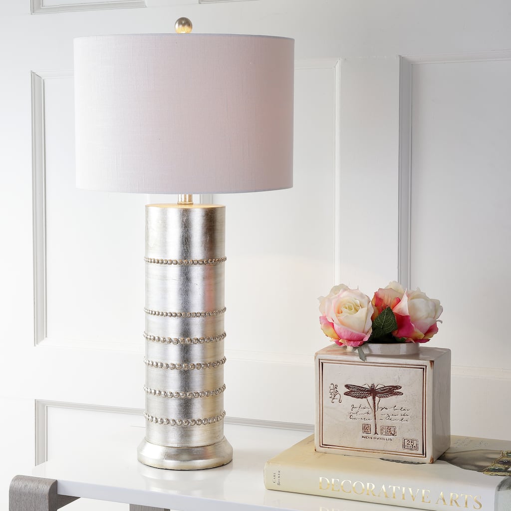 Isabella 31" Resin LED Table Lamp, Silver by JONATHAN Y