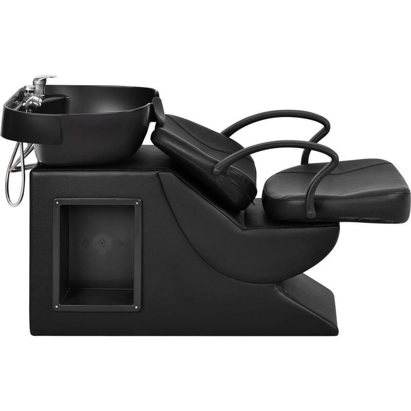 ABS Plastic Shampoo Spa Backwash Barber Salon Chair (Set of 1 or 2) - Matte Black