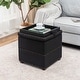preview thumbnail 33 of 58, Adeco Fabric Square Storage Ottoman with Tray