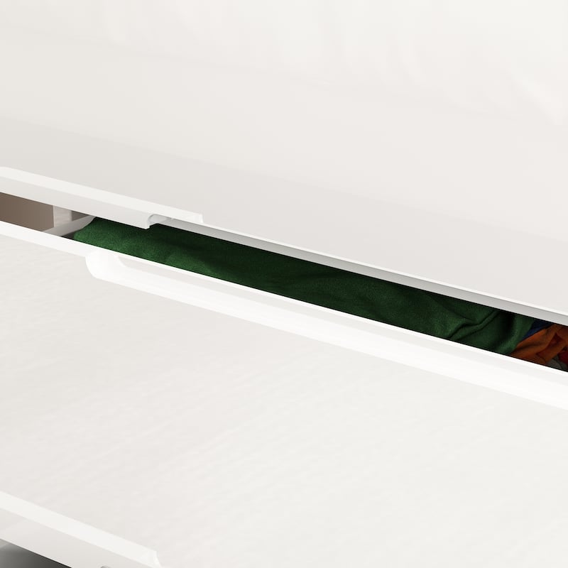 8 Drawer Double Dresser Dressers with High Gloss Drawers With Light