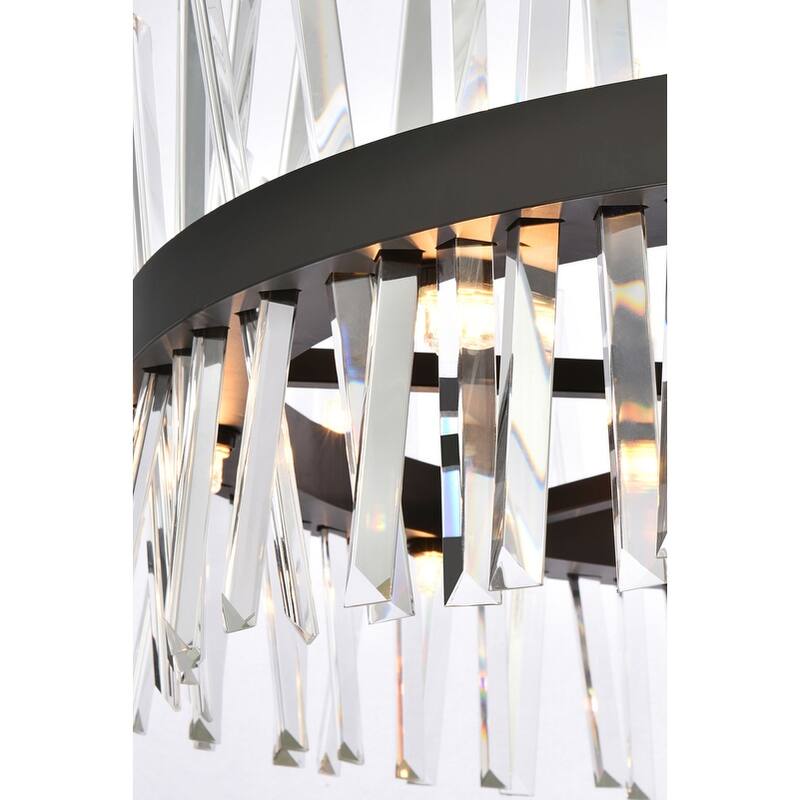 Indigo Home 36 inch crystal round chandelier light