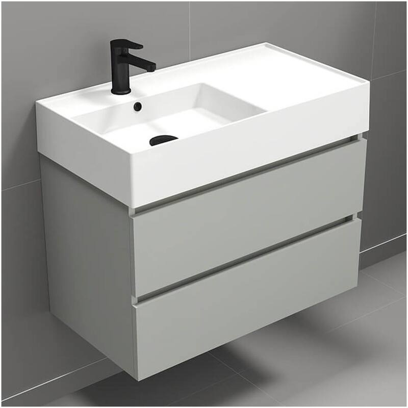 Nameeks Block-3217-W Block 32" Wall Mounted Single Basin Vanity Set