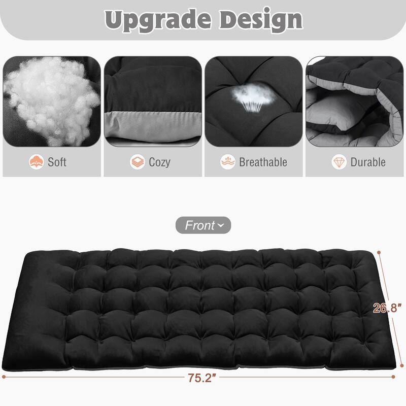 DoCred Upgraded Thicked Folding Camping Cot with Mattress
