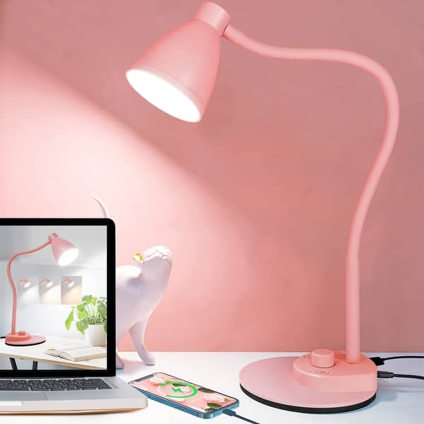 Cute Desk Lamp , Pink Lamp 3 Color Modes Dimmable Reading Lamp, Flexible Gooseneck Table Light Auto Dimming Task Lamp - Bed Bath & Beyond