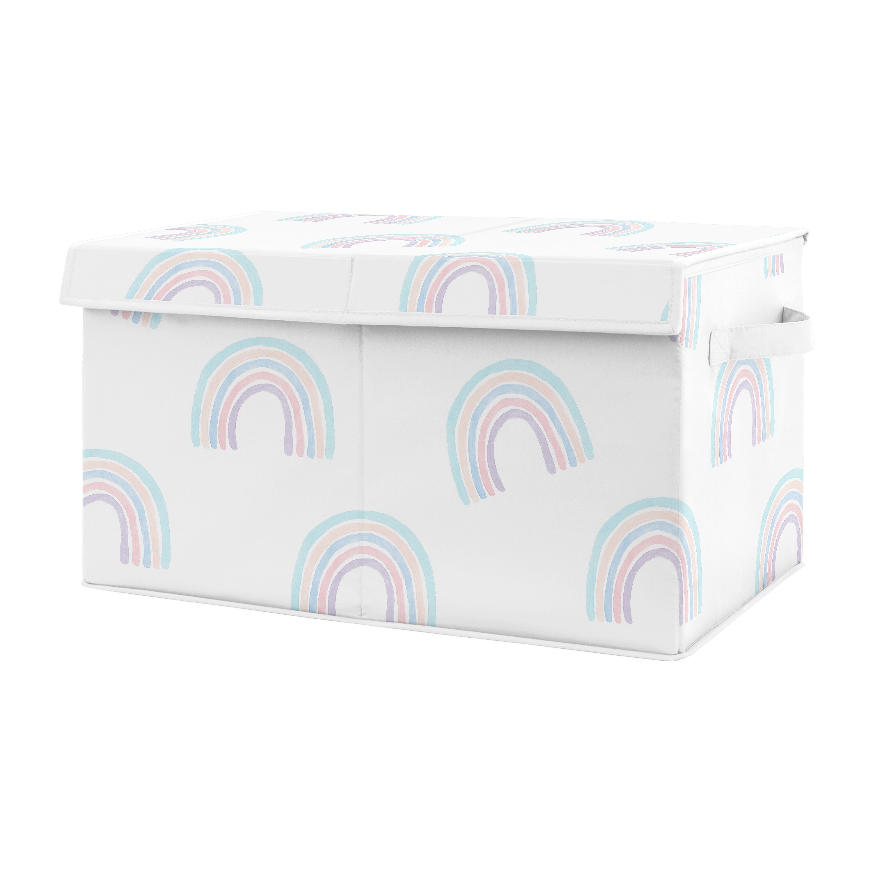 Pink fabric outlet toy box