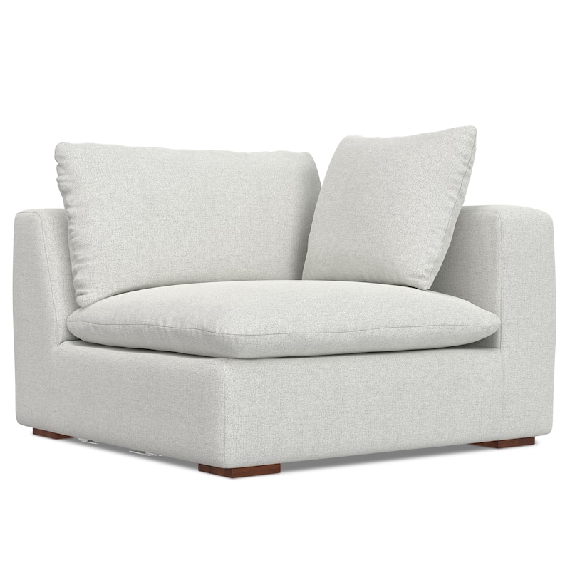 WYNDENHALL Marlee 2-Seater Modular Sofa and Ottoman Set in Velvety Chenille Performance Fabric