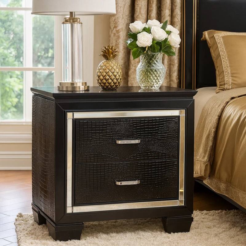 Bellanova Contemporary Night Stand In Black
