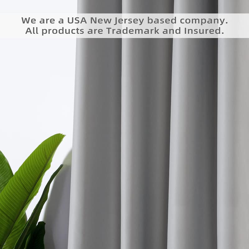 DriftAway Blackout Thermal Insulated Solid Gray Rod Pocket Tie Up Roman Shades - 25"x47"