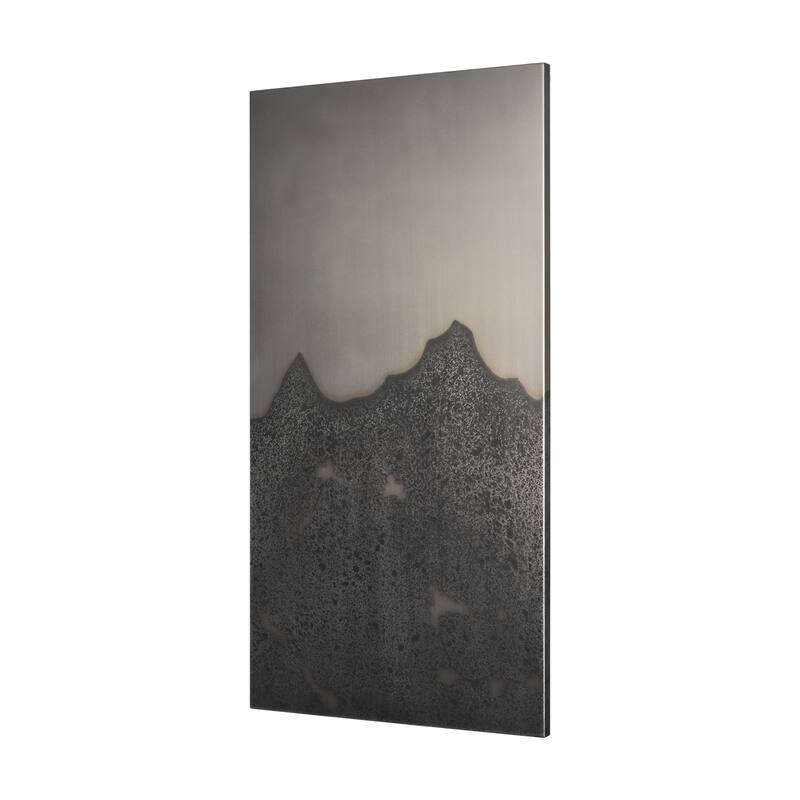 Raum Painted Monochrome w/ Acid Wash Metal Wall Art On Sale Bed