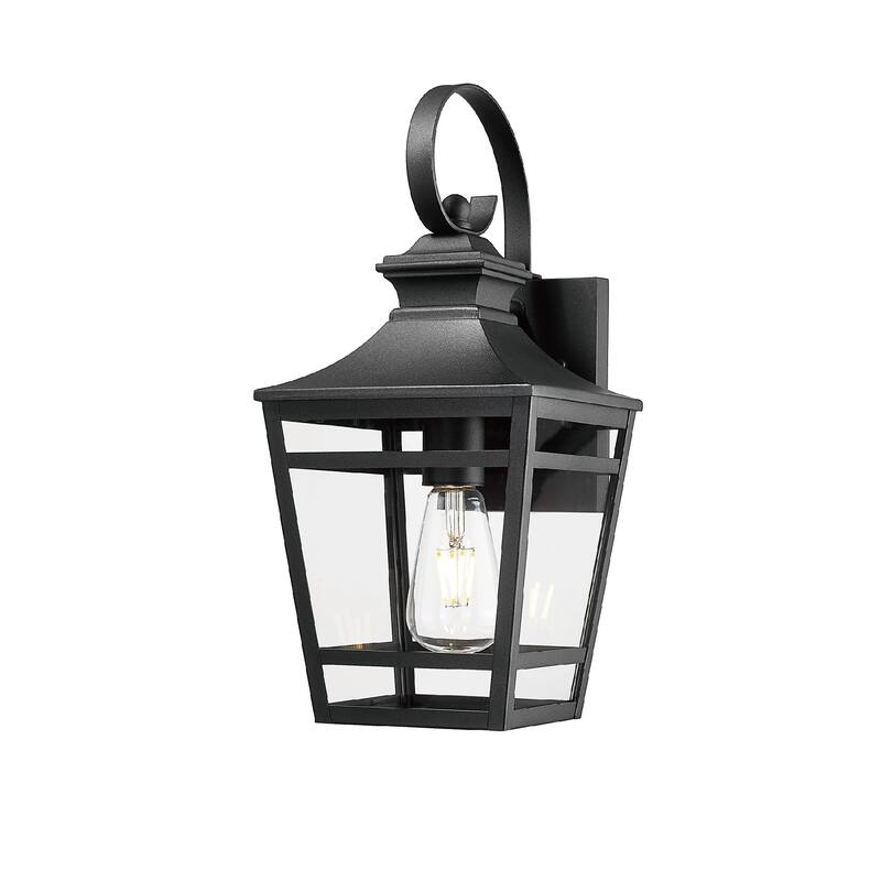 Mount Outdoor Porch Lights Waterproof Black Outdoor Sconce Lights with Clear Glass, for Patio Hallway Garage
