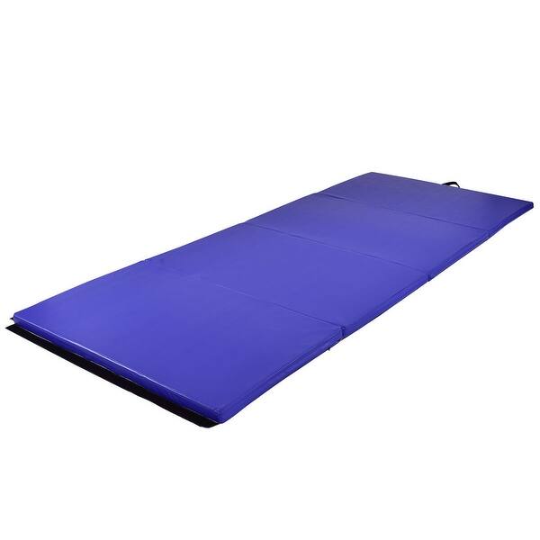 Shop Gymax Blue 4 X10 X2 Gymnastics Mat Thick Folding Panel