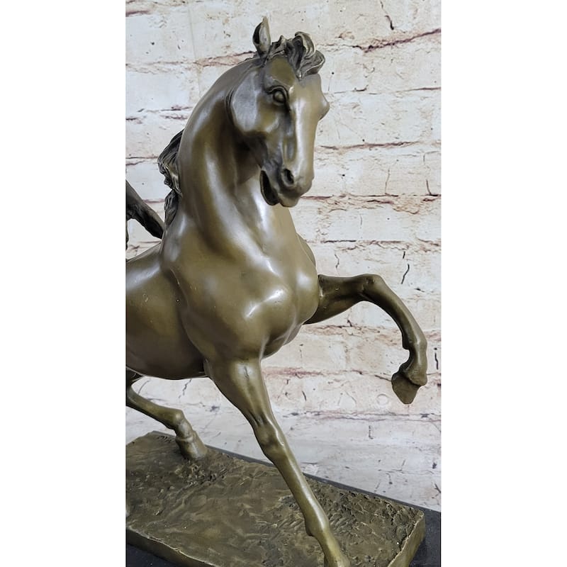 Horseback Monkey On My Back Riding Horse Bronze Statue Sculpture Figure By Milo 13 Inches X 13 Inches