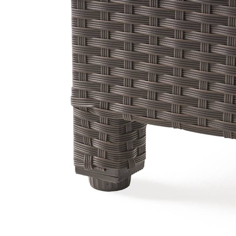 Puerta Outdoor Wicker Accent Side Table by Christopher Knight Home