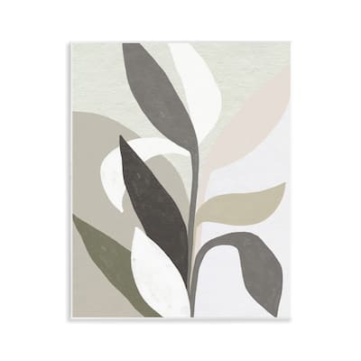 Stupell Soft Modern Organic Leaves Wall Plaque Art Design By June Erica Vess