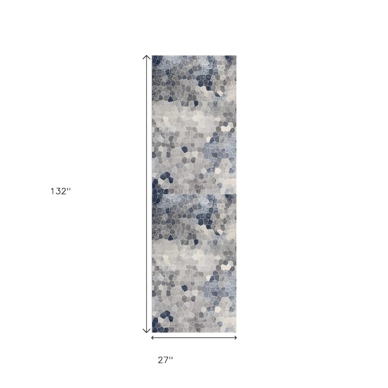 HomeRoots Cobblestone Contemporary Runner Area Rug - 132 in. x 27 in. x 0.4 in.