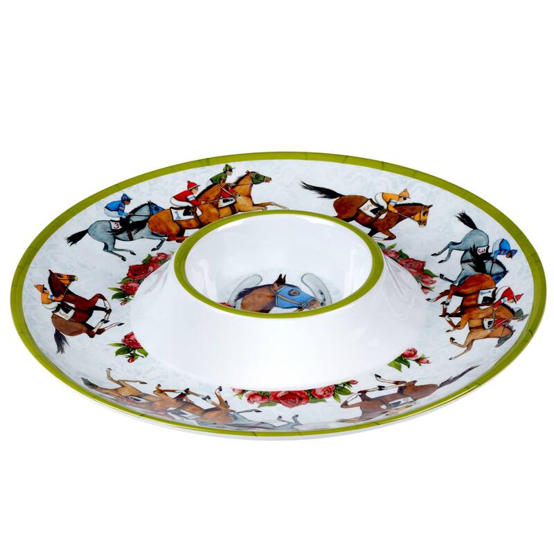 Certified International Derby Day at the Races 3pc Melamine Serving Set