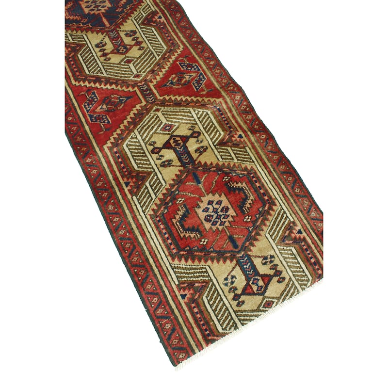 Fine Vintage Distressed Asem Rust/Beige Runner - 2'1" x 9'0"