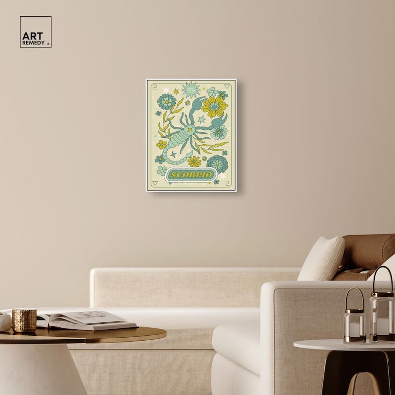 Scorpio Stars Card Canvas by Art Remedy