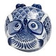 preview thumbnail 10 of 9, Ceramic Chinoiserie Handpainted Owl Figurine - Blue