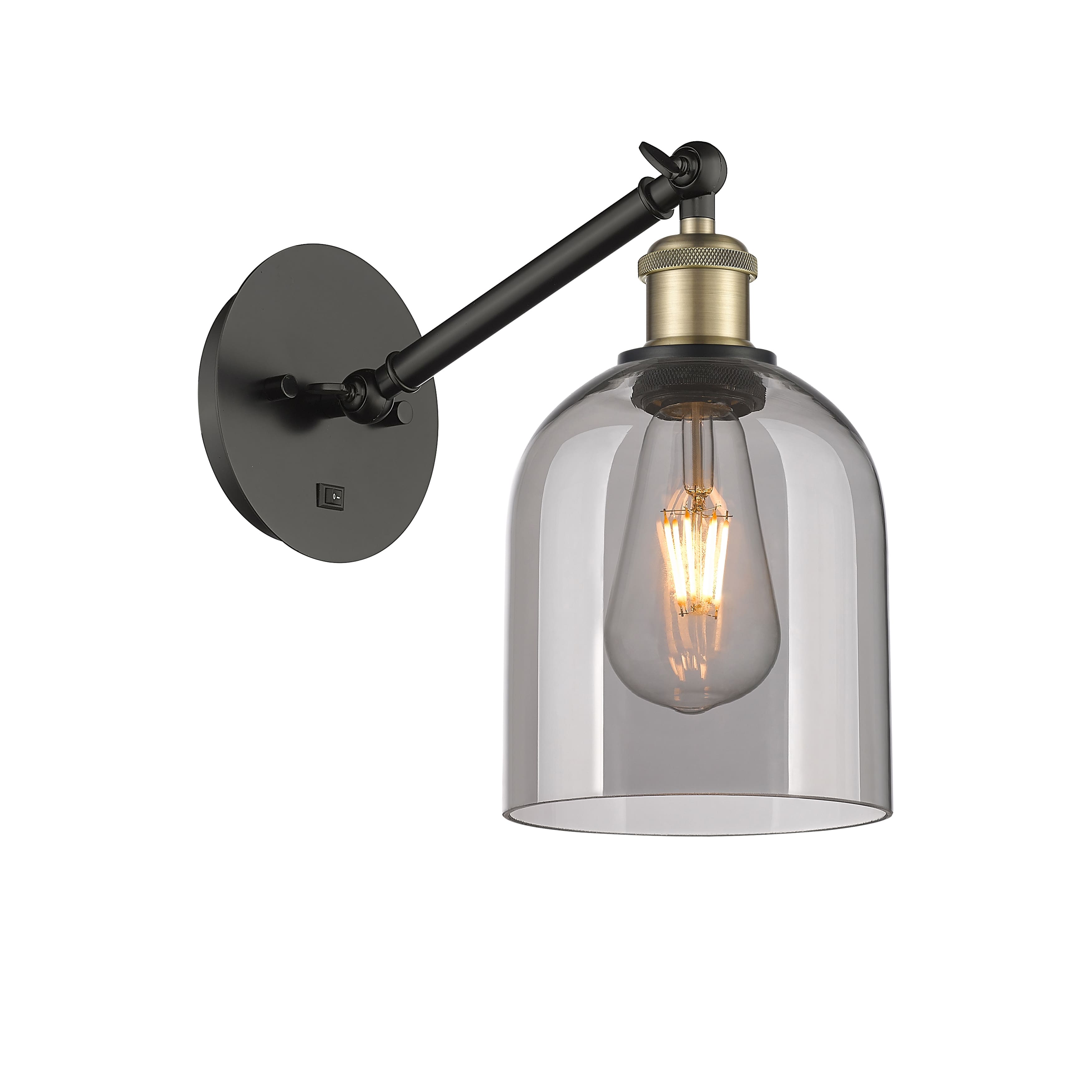 Option Black Antique Brass / Light Smoke Shade