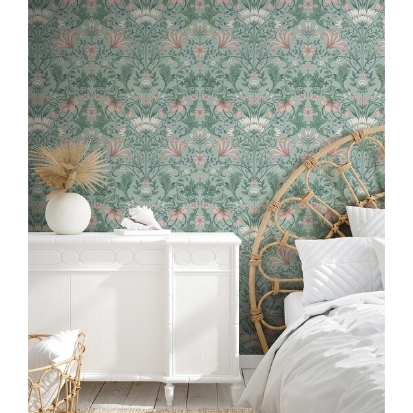 Vintage Floral Non-Pasted Wallpaper undefined 396 in x 20.8