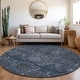preview thumbnail 37 of 135, Machine Washable Indoor/ Outdoor Boho Traditional Chantille Rug Navy - 8' x 8'