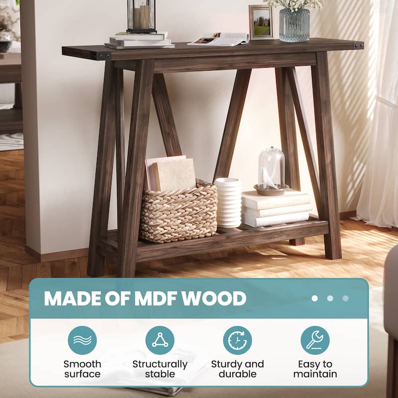 Console Table with Storage Shelf Entry Table for Living Room Hallway - 41.34 in L * 11.42 in W * 31.5 in H