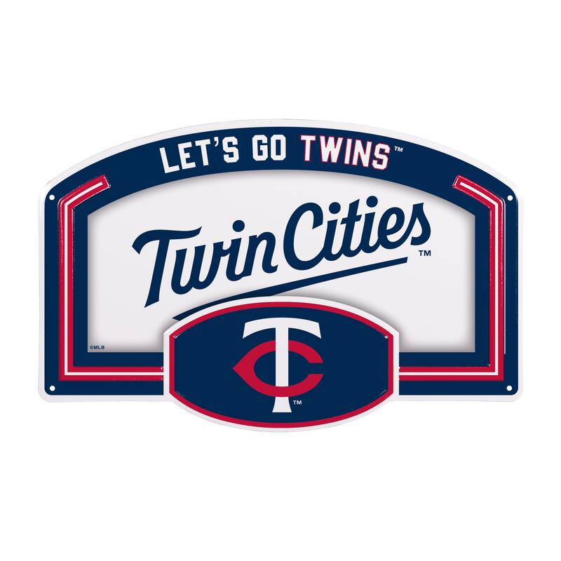 Minnesota Twins Embossed Steel Wall Sign, 11" x 17"