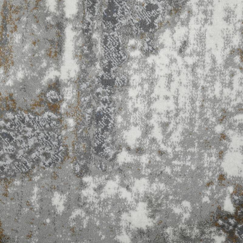 Sylvia Hannah Gray/Blue Polyester Blend Performance Area Rug