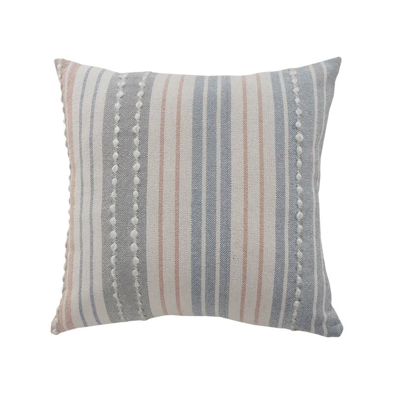 Sevita Delicate Textured Striped Throw Pillow