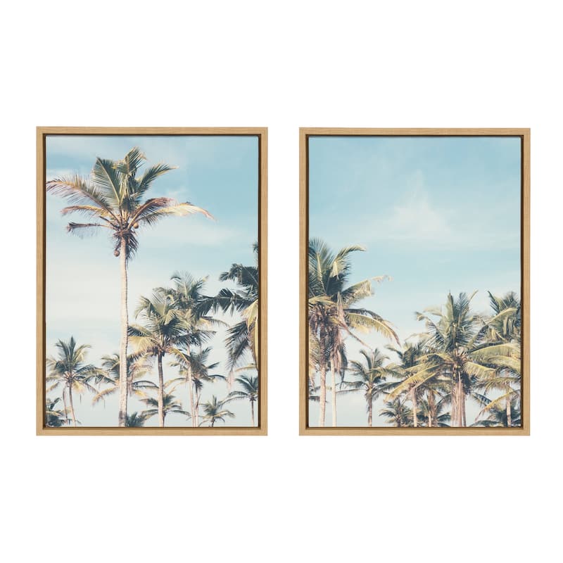 Kate and Laurel Sylvie Beach Canvas Set by The Creative Bunch Studio