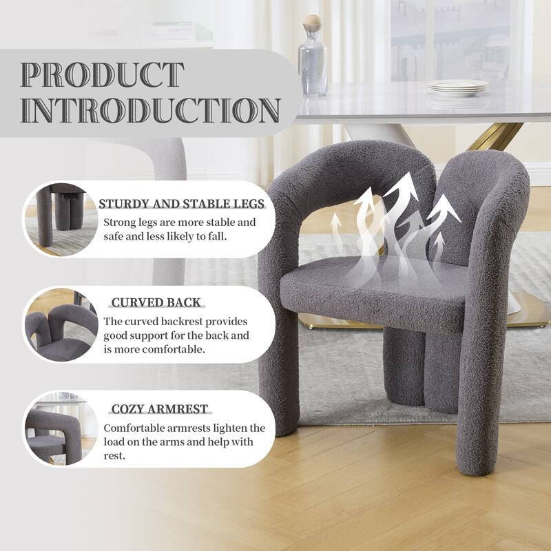 Contemporary Designed Upholstered Accent/Dining Chair /Barrel Side Chairs Kitchen Armchair For Living Room Set Of 2