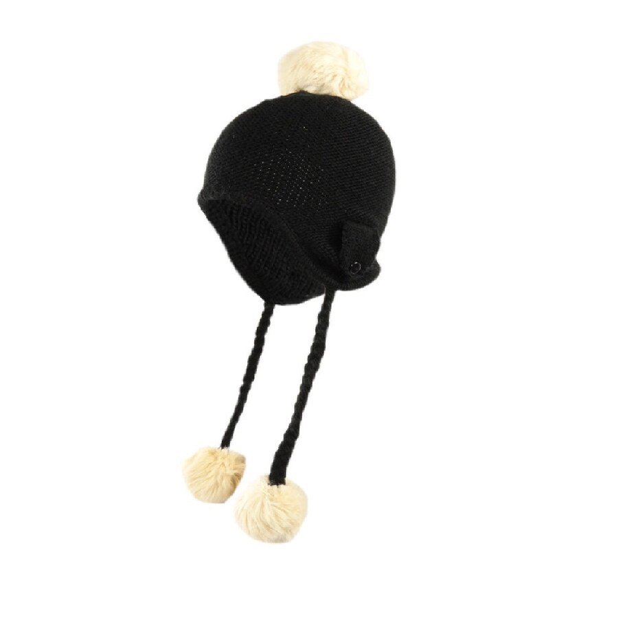 Shop Pom Pom Faux Fur Trapper Winter Hat One Size Fits Most