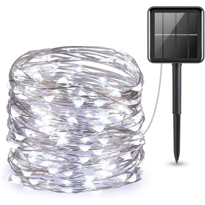33FT Solar 100 LED Fairy String Lights Waterproof